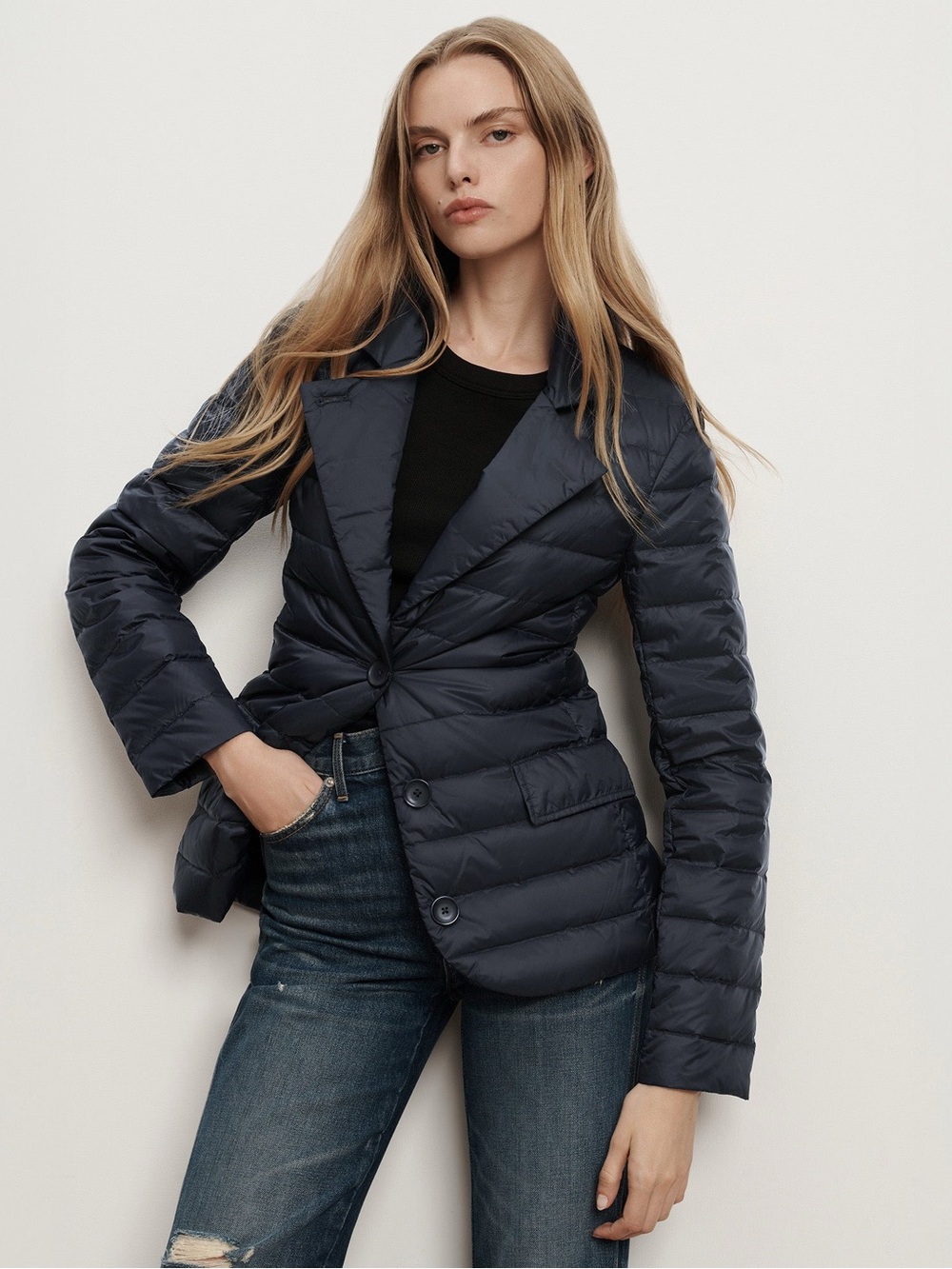 Veronica Beard The Puffer Blazer Down Feather Dickey Jacket